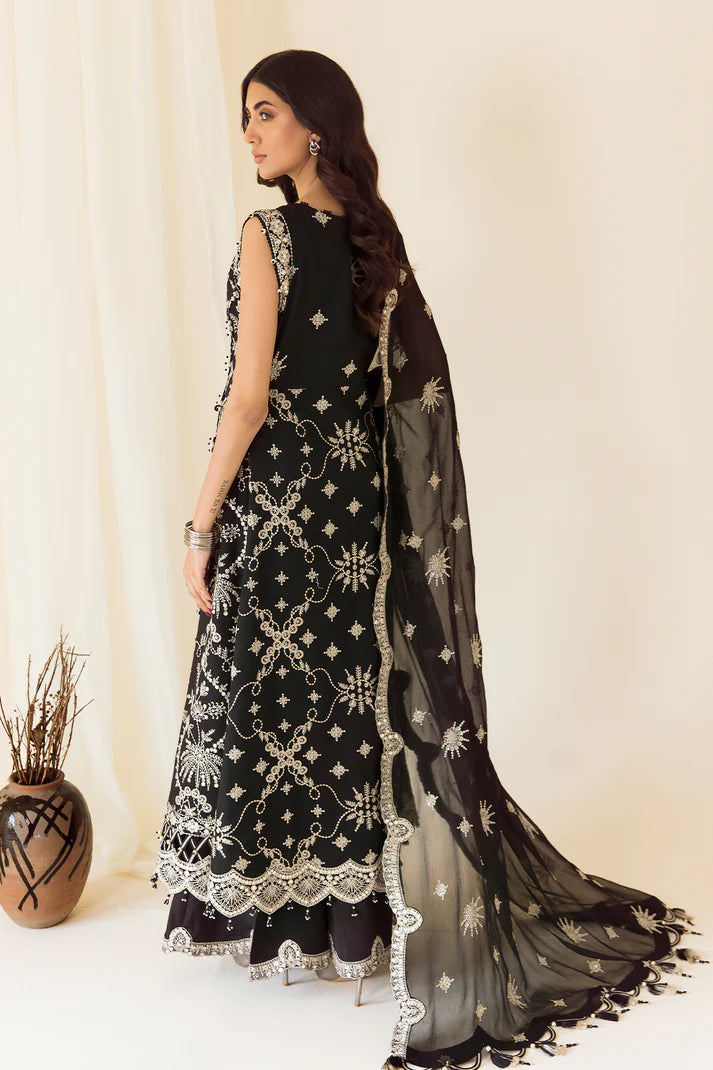 Embroidered Chiffon Black - V14D03 - Meeras