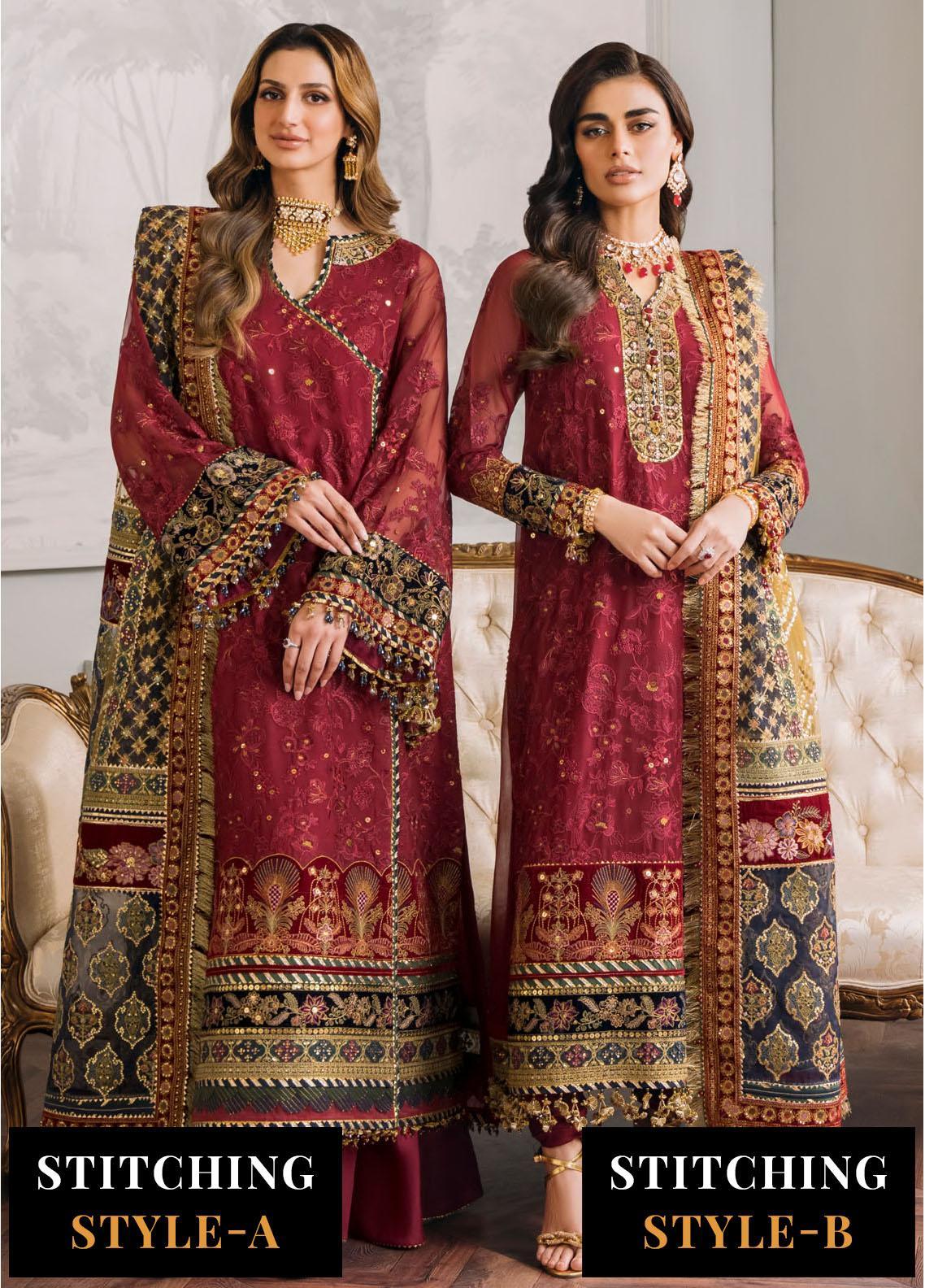 Chantelle By Baroque Embroidered Chiffon Suits Unstitched 3 Piece BQ24CH EC 07 - Luxury Collection