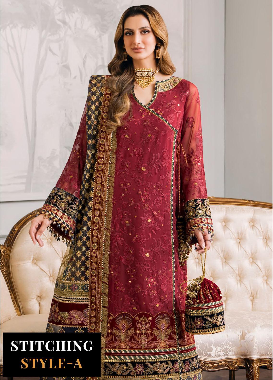 Chantelle By Baroque Embroidered Chiffon Suits Unstitched 3 Piece BQ24CH EC 07 - Luxury Collection