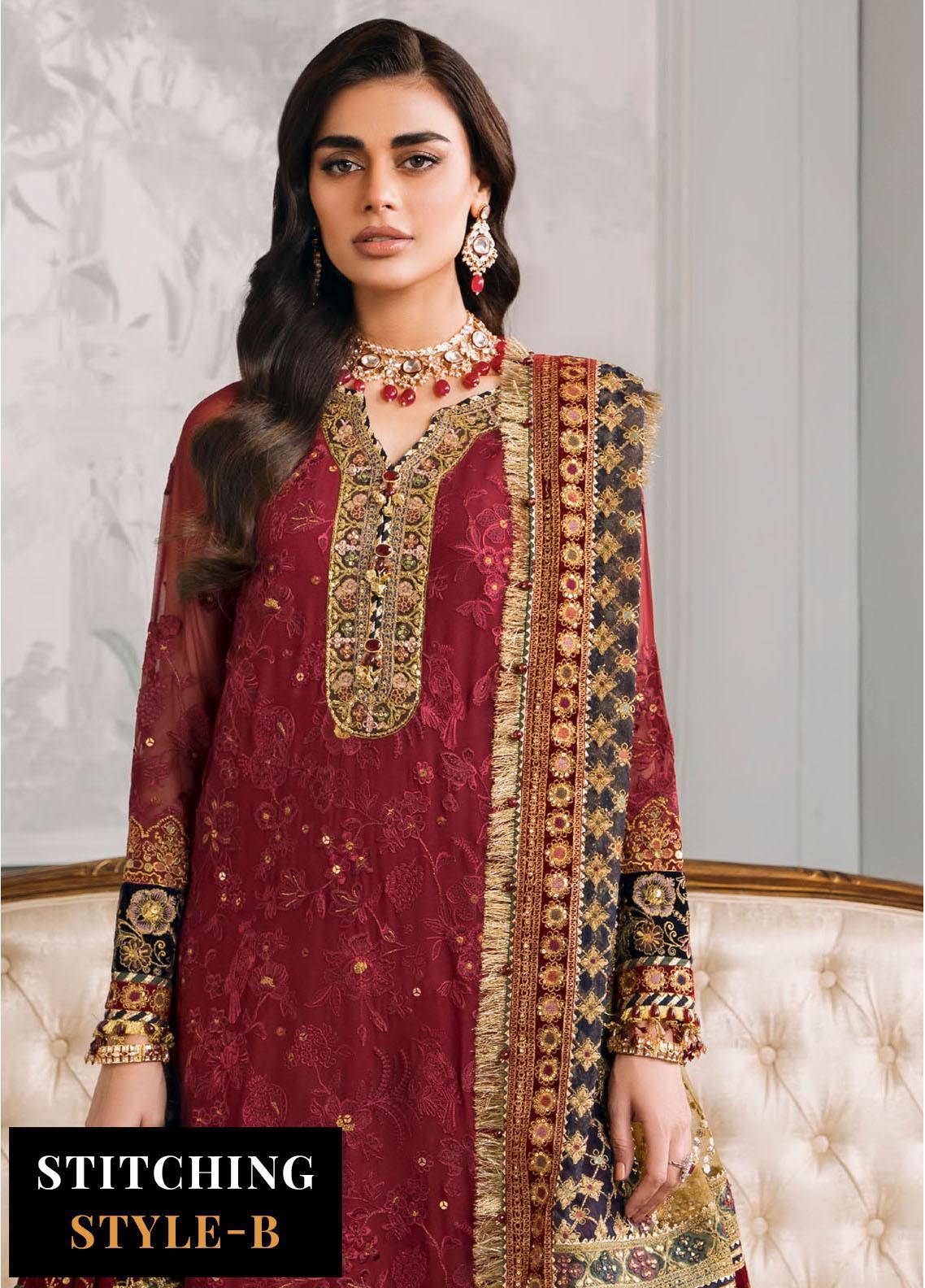 Chantelle By Baroque Embroidered Chiffon Suits Unstitched 3 Piece BQ24CH EC 07 - Luxury Collection