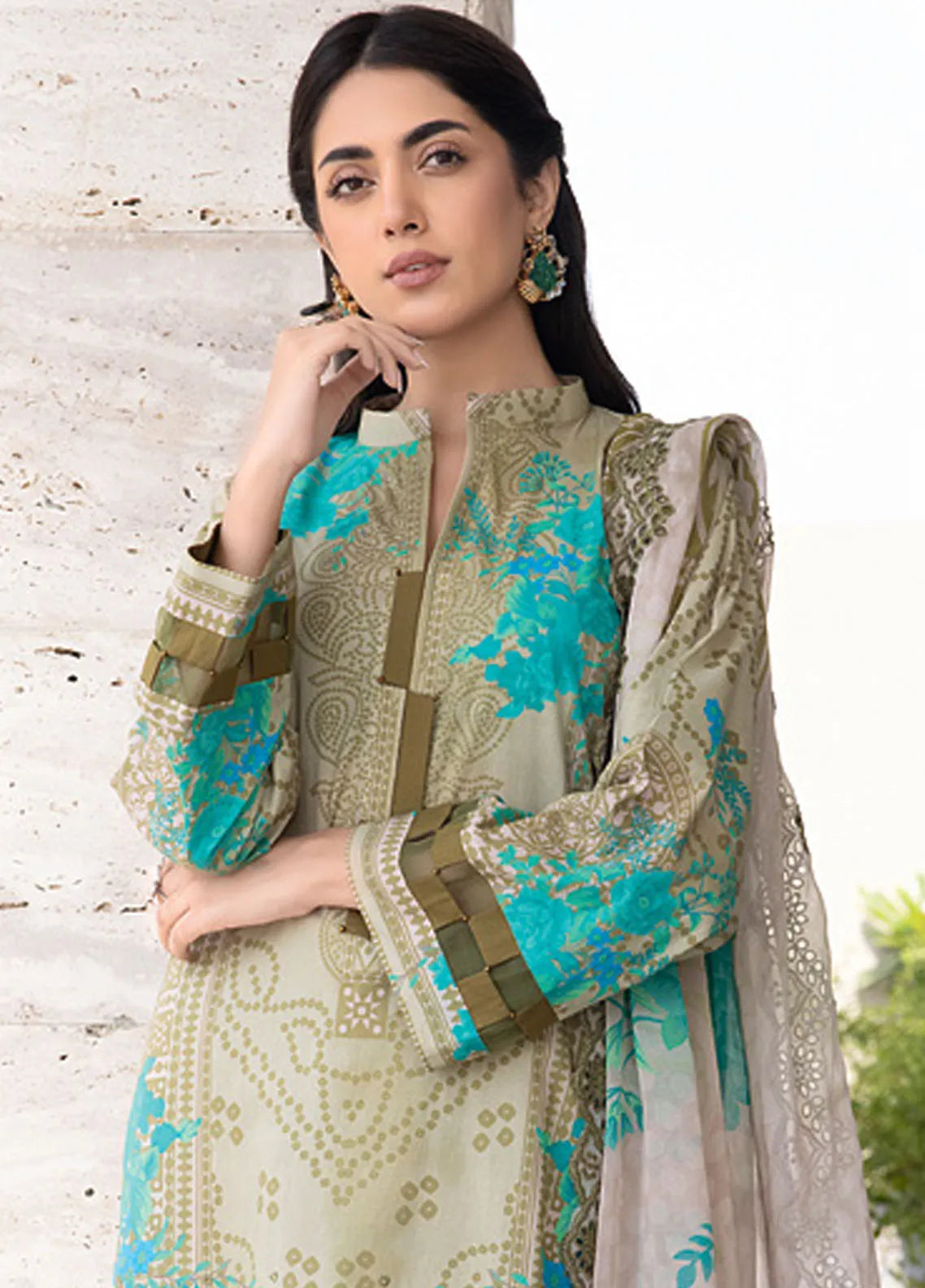 Charizma Embroidered Lawn Suit Unstitched 3 Piece CRZ24C3 CC-28 - Summer Collection