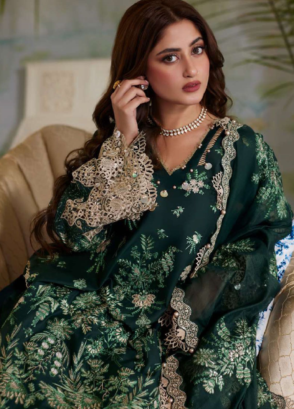 Elaf Embroidered Suits Unstitched 3 Piece EF24EE D-07 Zaria - Summer Collection