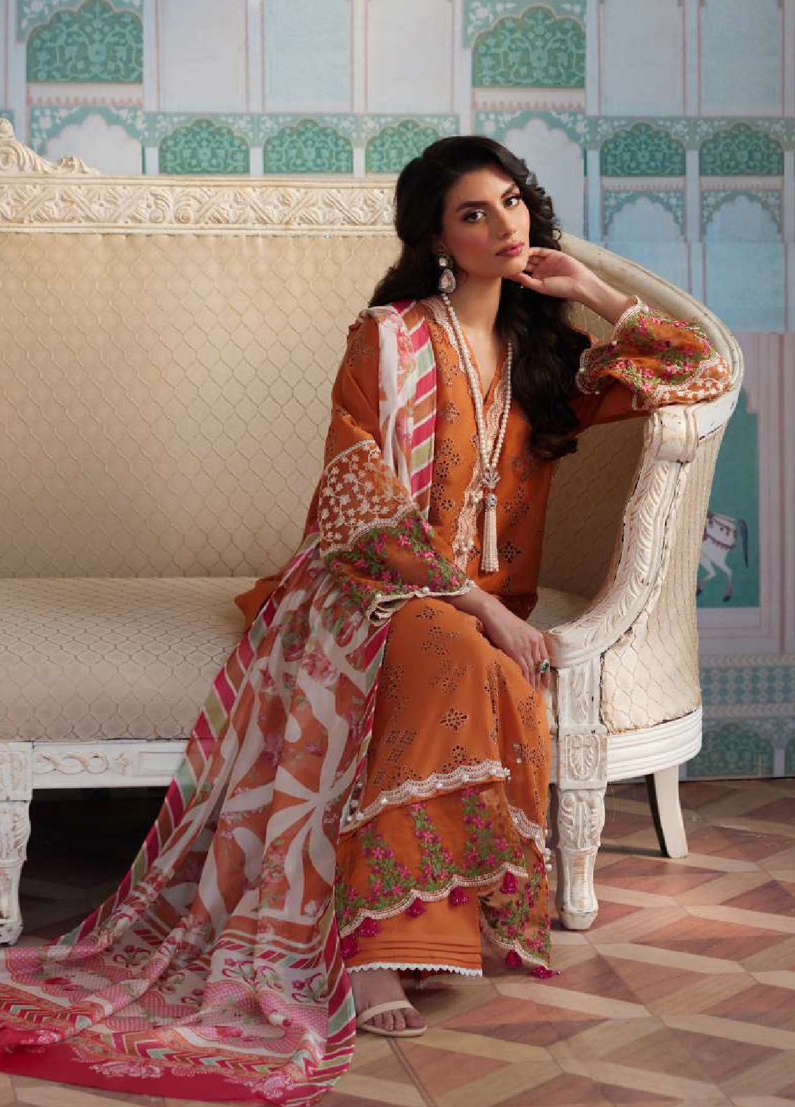 Elaf Embroidered Suits Unstitched 3 Piece EF24EE D-09 Elnaz - Summer Collection