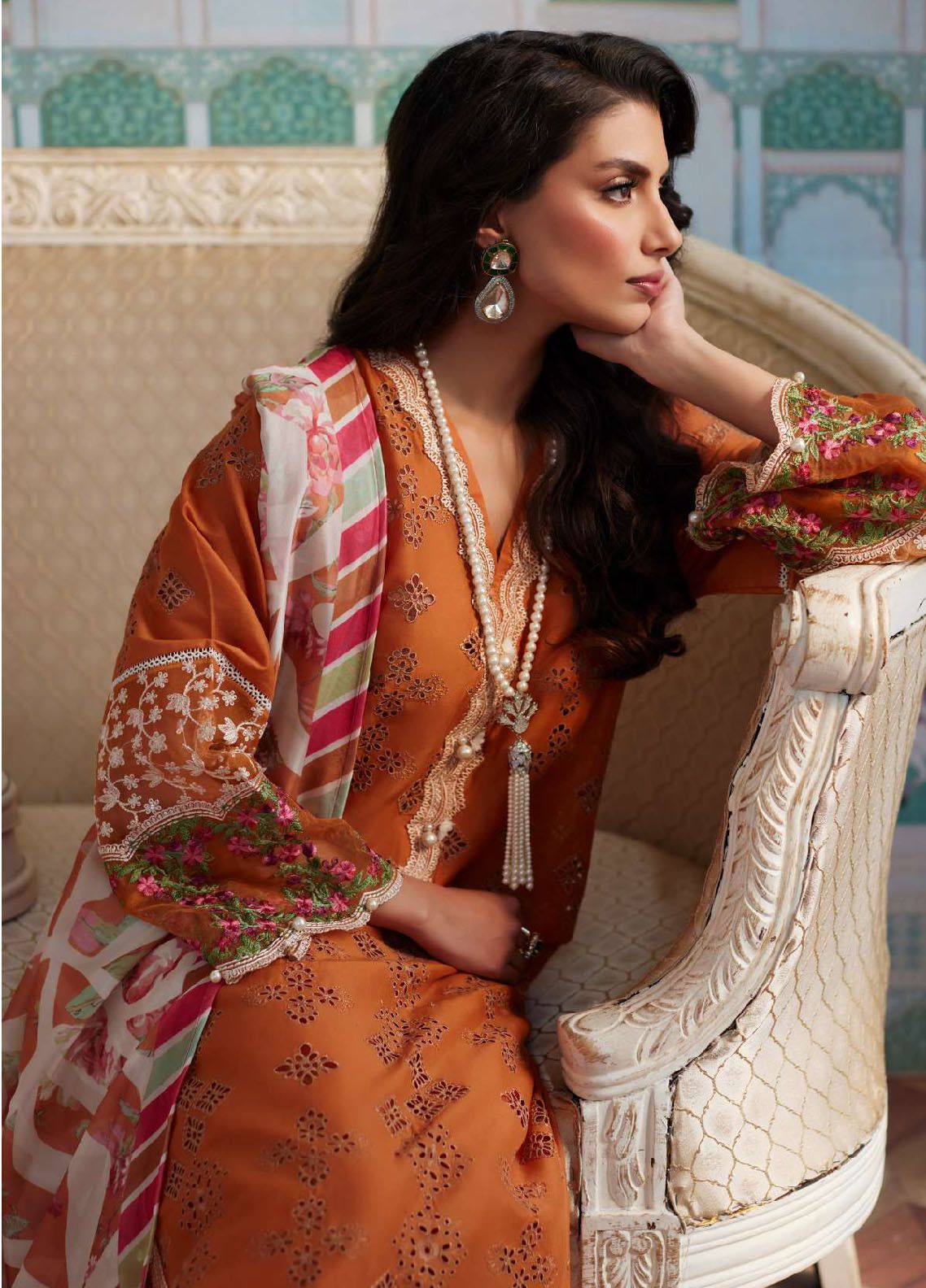 Elaf Embroidered Suits Unstitched 3 Piece EF24EE D-09 Elnaz - Summer Collection