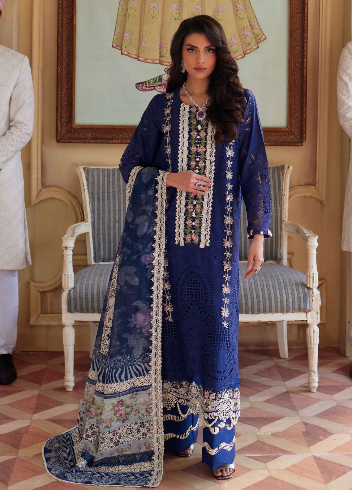 Elaf Embroidered Suits Unstitched 3 Piece EF24EE D-10 Yalina - Summer Collection