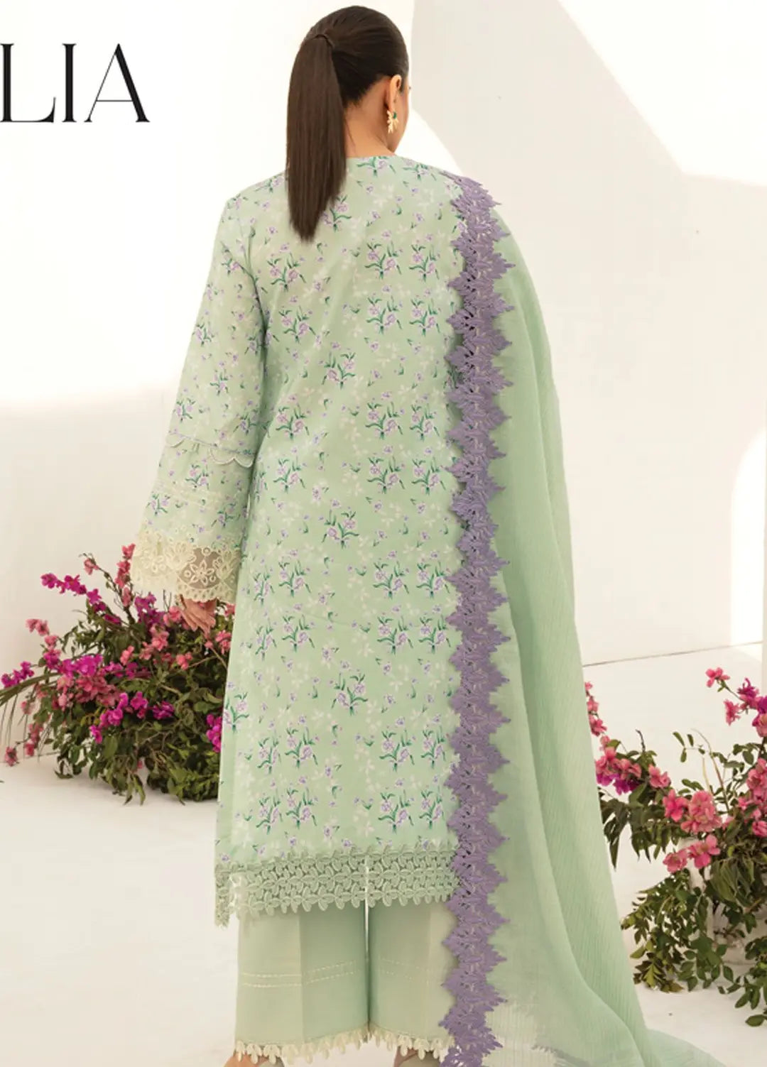 Florance By Rang Rasiya Embroidered Lawn Suits Unstitched 3 Piece RR24F D4 Dahlia - Premium Collection