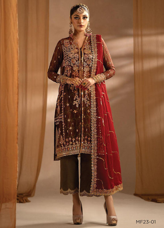 Nayab By Myeesha Embroidered Chiffon Suits