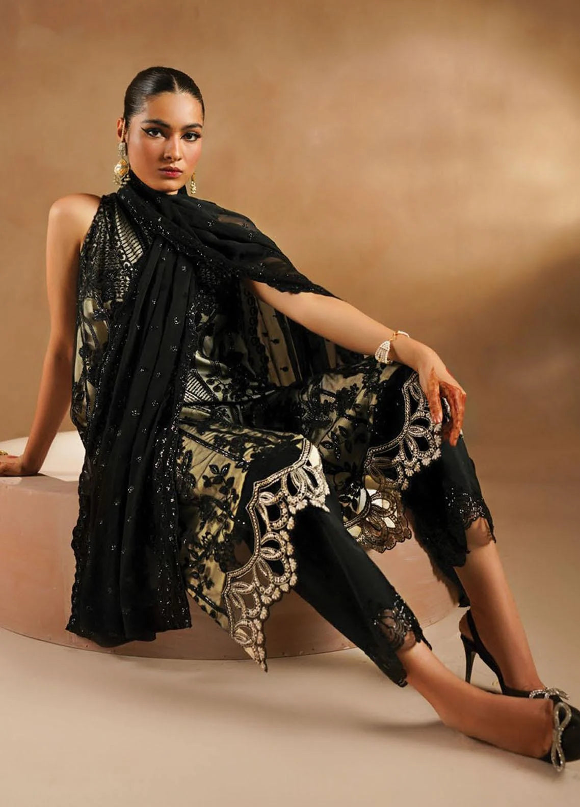 Nayab By Myeesha Embroidered Net Suits Unstitched